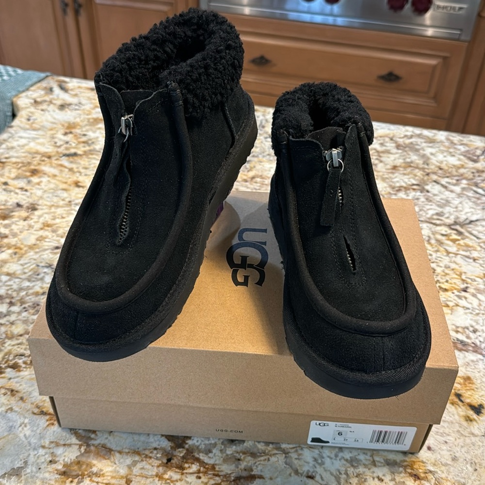 NEW UGG ankle zip boot! Brand new in box A great look and super warm and comfy!